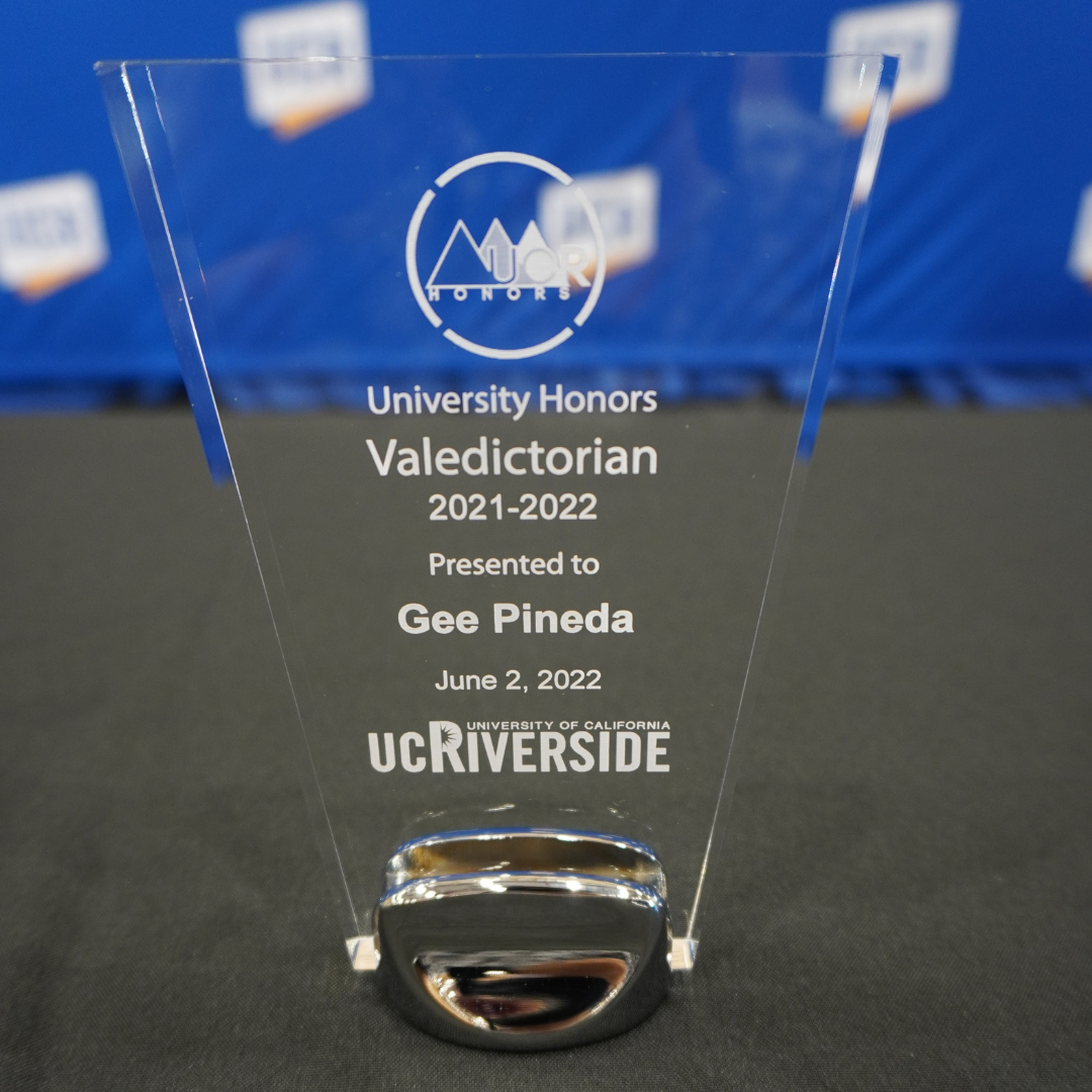 University Honors Valedictorian Award