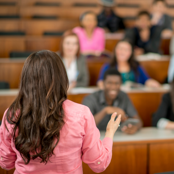 Professor giving lecture