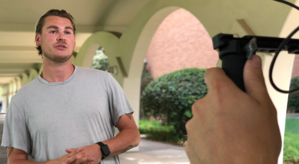 Marvin Strauch Being Filmed for College Tour Episode